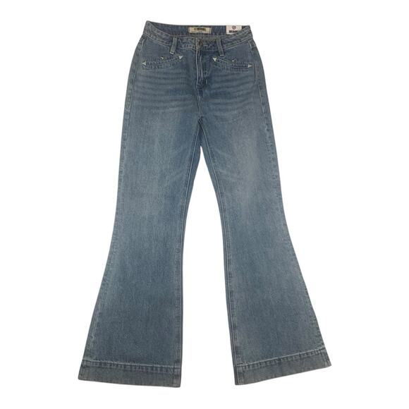 Rock N Roll Denim size 26 trouser new wide leg high rise jeans western riding - Picture 1 of 14